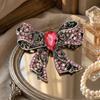 Classic Vintage Bowknot Brooches For Women Unisex Rhinestone Pearl Bow Party Casual Brooch Pins Gifts