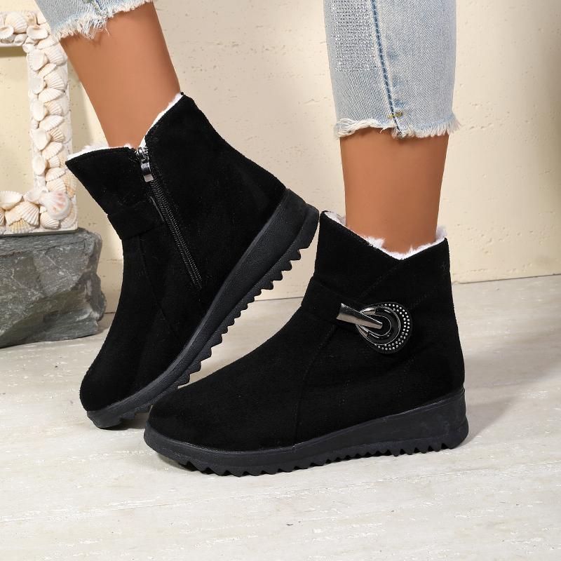 

Women s Platform Snow BootsNew Style, Thick Fleece & Suede Ankle Boots-Comfortable, Warm, Versatile Mom s Cotton Boots 39