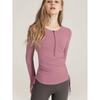 Color Discount 190804 Fashion Drawstring Long Sleeve Yoga Wear Casual Slim Fit and Quick-Drying Running Sports Workout Clothes for Women