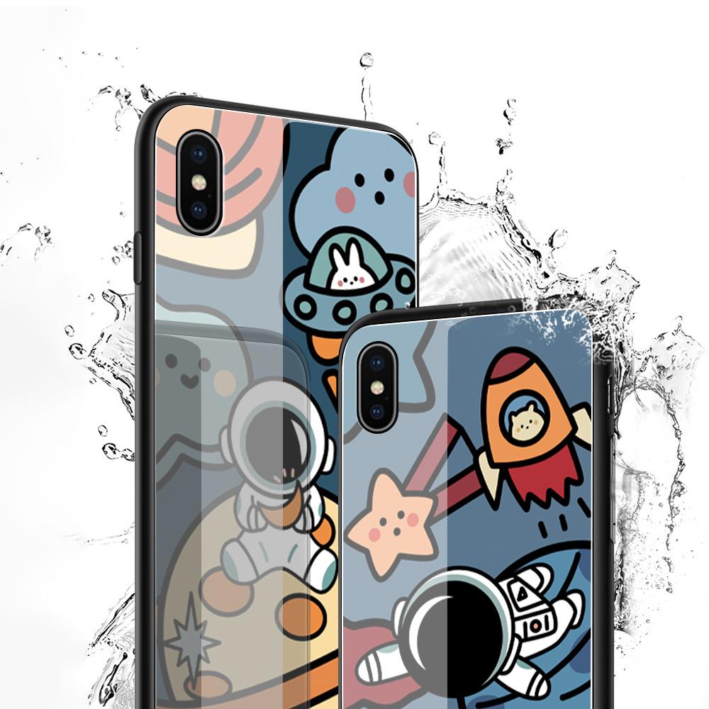 Tempered Glass Phone Case For iPhone 11 12 13 14 15 16 17 Redmi 10 12 14C Note10 Note14 Xiaomi 11Lite PocoC75 Soft Edge Shockproof Smooth Shell