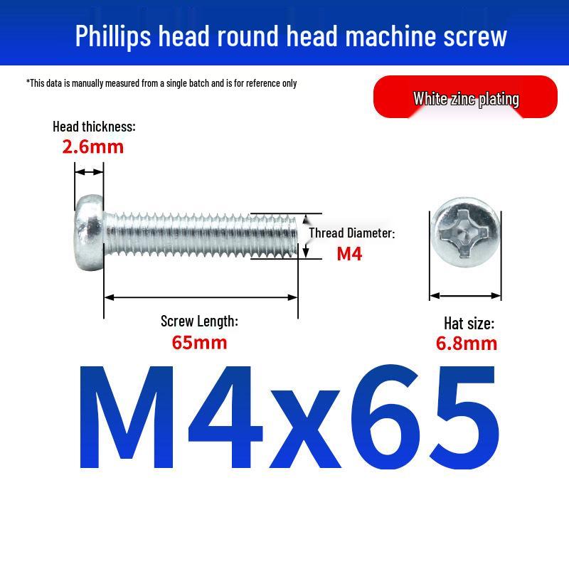 GB823 Phillips Round Head Machine Screw for Switch Socket Panel Junction Box