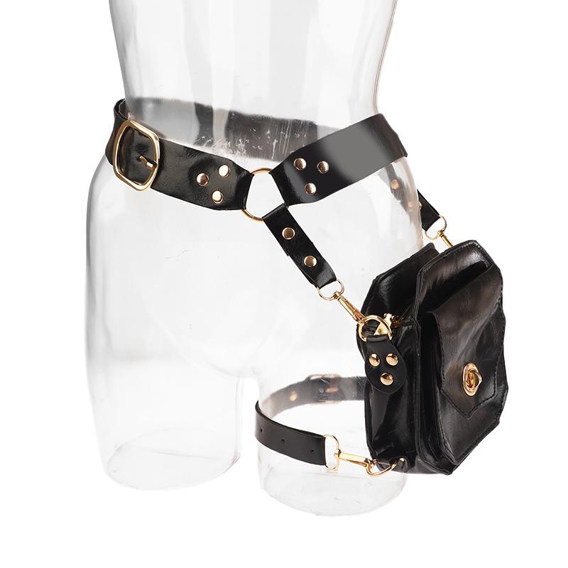 

Ретро Панк Поясний Ремінь зі Штучної Шкіри Настегенна Сумка Повсякденна Квадратна Поясна Сумка Зовнішня Настегенна Сумка для Телефону Мотоциклетна Крос-Сумка Поясна Сумка one size