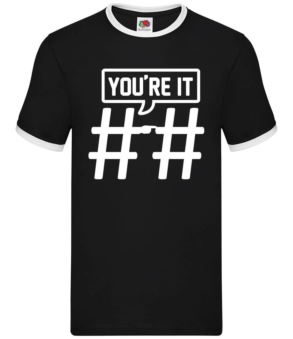 Hashtag You re It - Mens Ringer - Funny Social Media Retro Geek Nerd XXXXL