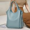 Aidrani Women's large capacity fashionable tote bag, minimalist design cowhide handbag, genuine leather shoulder bag