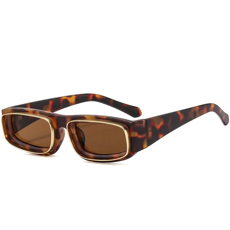 Men Small Rectangle Punk Sunglasses Luxury Brand Vintage Retro Square Sun Glasses UV400 Protection Shades
