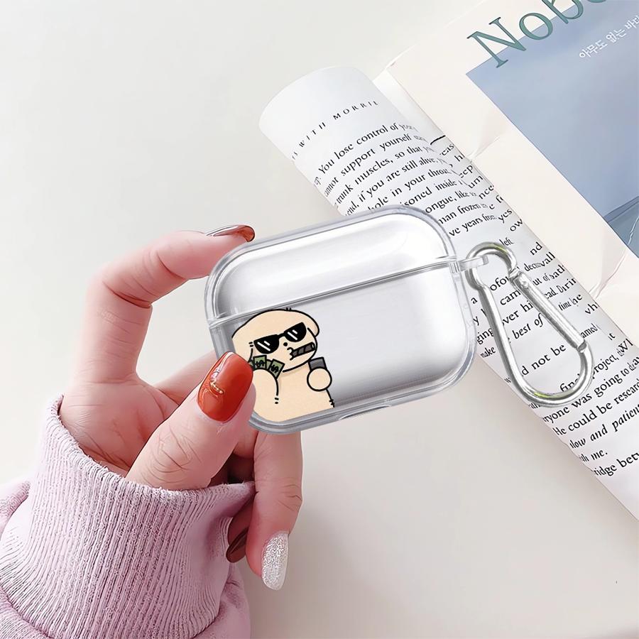 Clear Earphone Cases Cover Case For Airpods 1 4 Pro Pro3 2 Pro2 3 Couples Dog Cat Cool