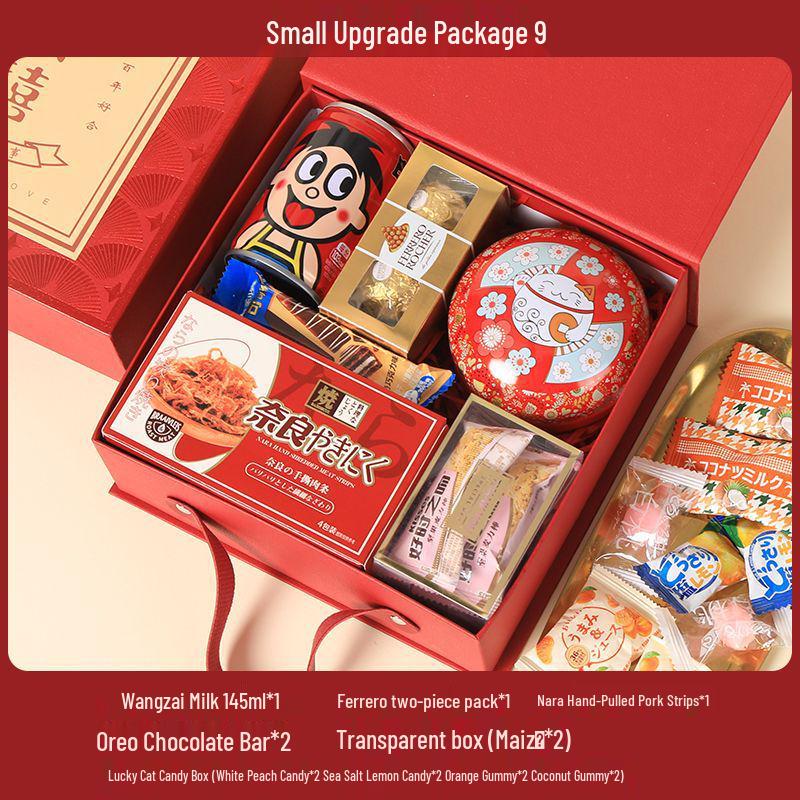 Elegant Wedding Candy Favor Box Set with Biscuits and Sweets