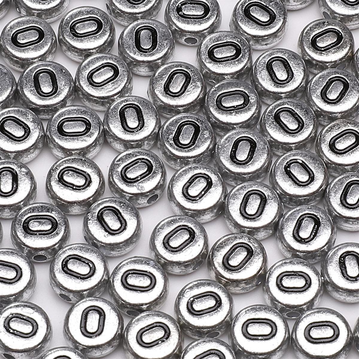 

50 шт. акриловых бусин с английскими буквами для изготовления ожерелий, браслетов, серег, ювелирных изделий, аксессуары для рукоделия O