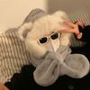Warm Winter Scarf Bear Plush Hat Scarf Integrated Thickened Ear Protection Hat Cold Protection Lei Feng Hat Two in one