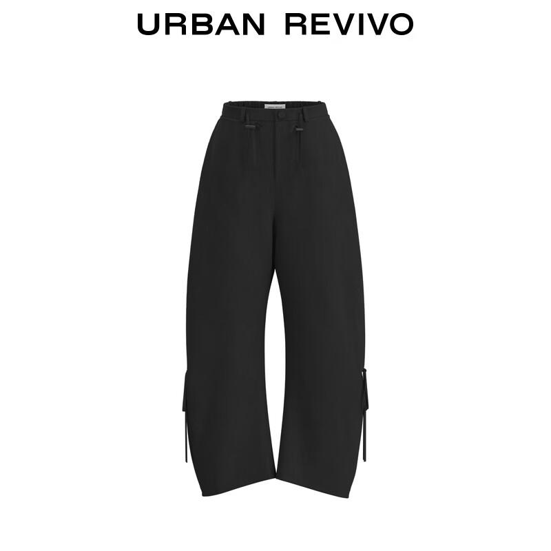 UR Women's Loose Fit Tie-Waist Curved Trousers