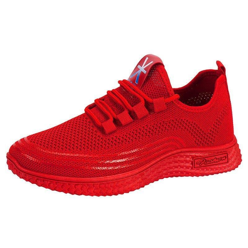 Shoes Spring New Fly-woven Single Shoes Soft-soled Breathable Casual Sports Shoes