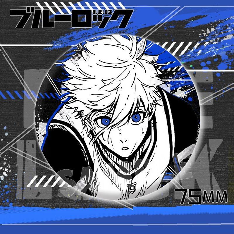 Insignă Dublă Intermitentă Blue Lock 75mm Broșă de Piept Accesorii Cosplay Bijuterii Cadouri