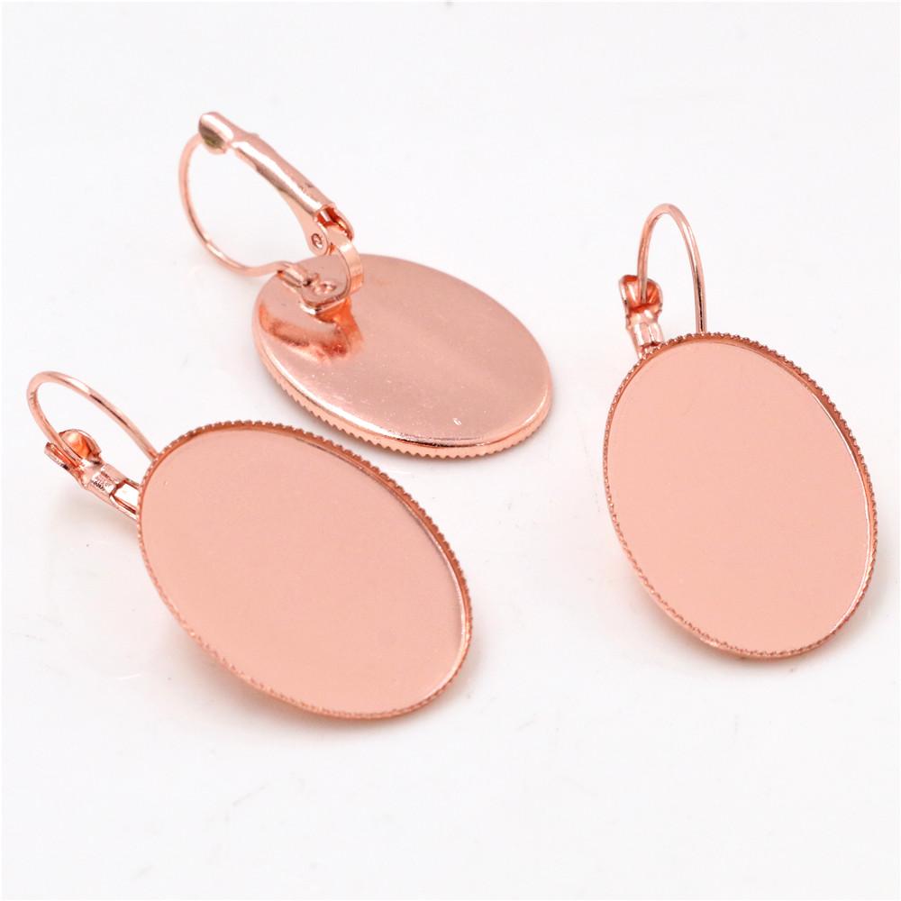 18x25mm 13x18mm 10x14mm 10pcs/Lot Classic 9 Colors plated French Lever Back Earrings Blank/Base,Fit Oval cabochons earrings
