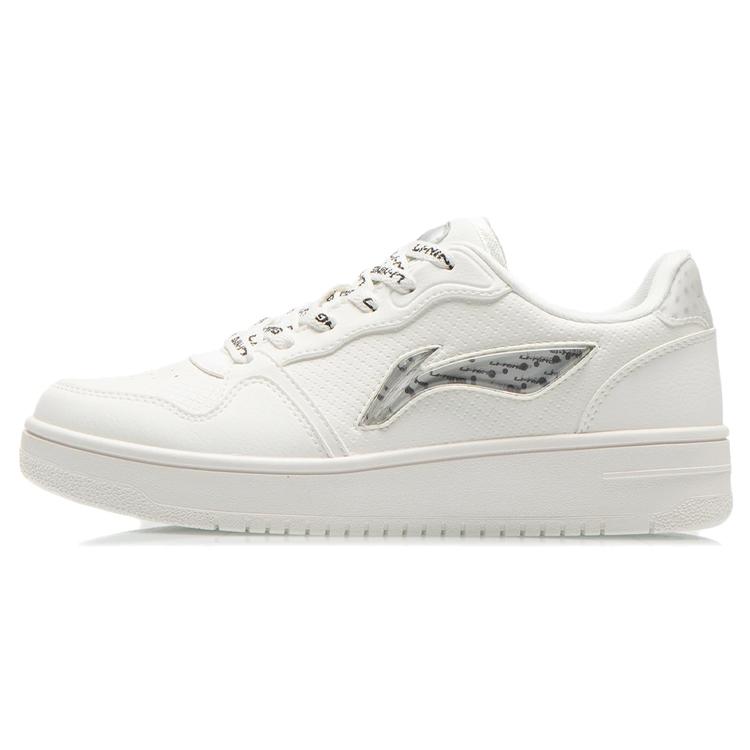 New LiNing Anti Slip Wear Resistant Low Top Skateboard Shoes Women's Mist White AGCR342-4