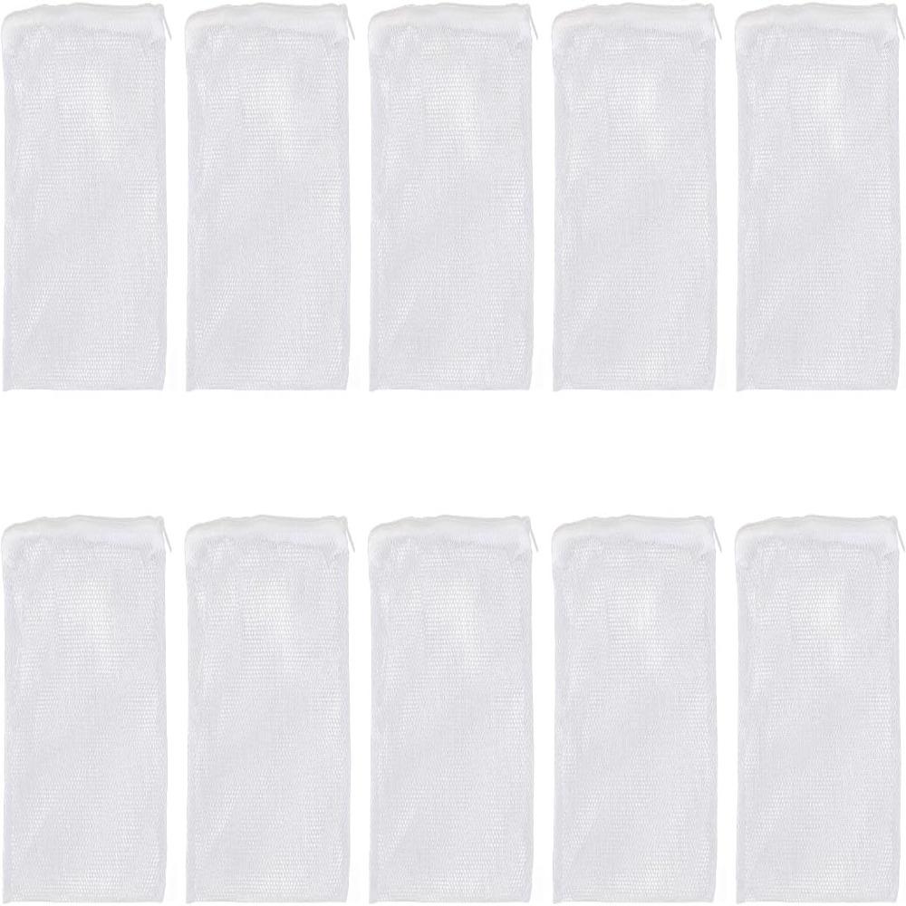10PCS White Filter Media Bags Zipper Closure Fish Tank Bags Durable Aquarium Media Bags
