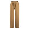 GMXIA Large Size Women's Elastic Waist Long Linen Casual Loose Wide Leg Trousers