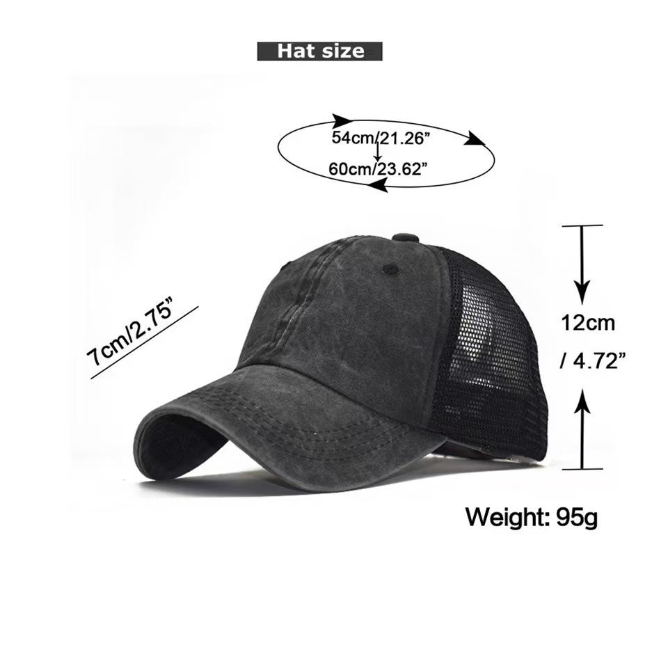 Board Light Ripped Old Made Cap Baseball Ventilated Permeable Air Mesh Cotton Washed Caps Men And Women Tide Spring And Summer Vintage Hat