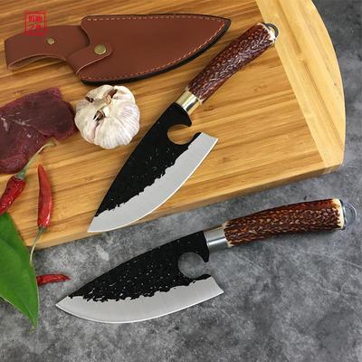 Faca de desossa forjada, faca de açougueiro de cozinha, faca de corte de fatia de aço de alto carbono
