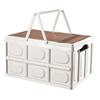 Wingzhou Outdoor Folding Storage Box with Wooden Lid