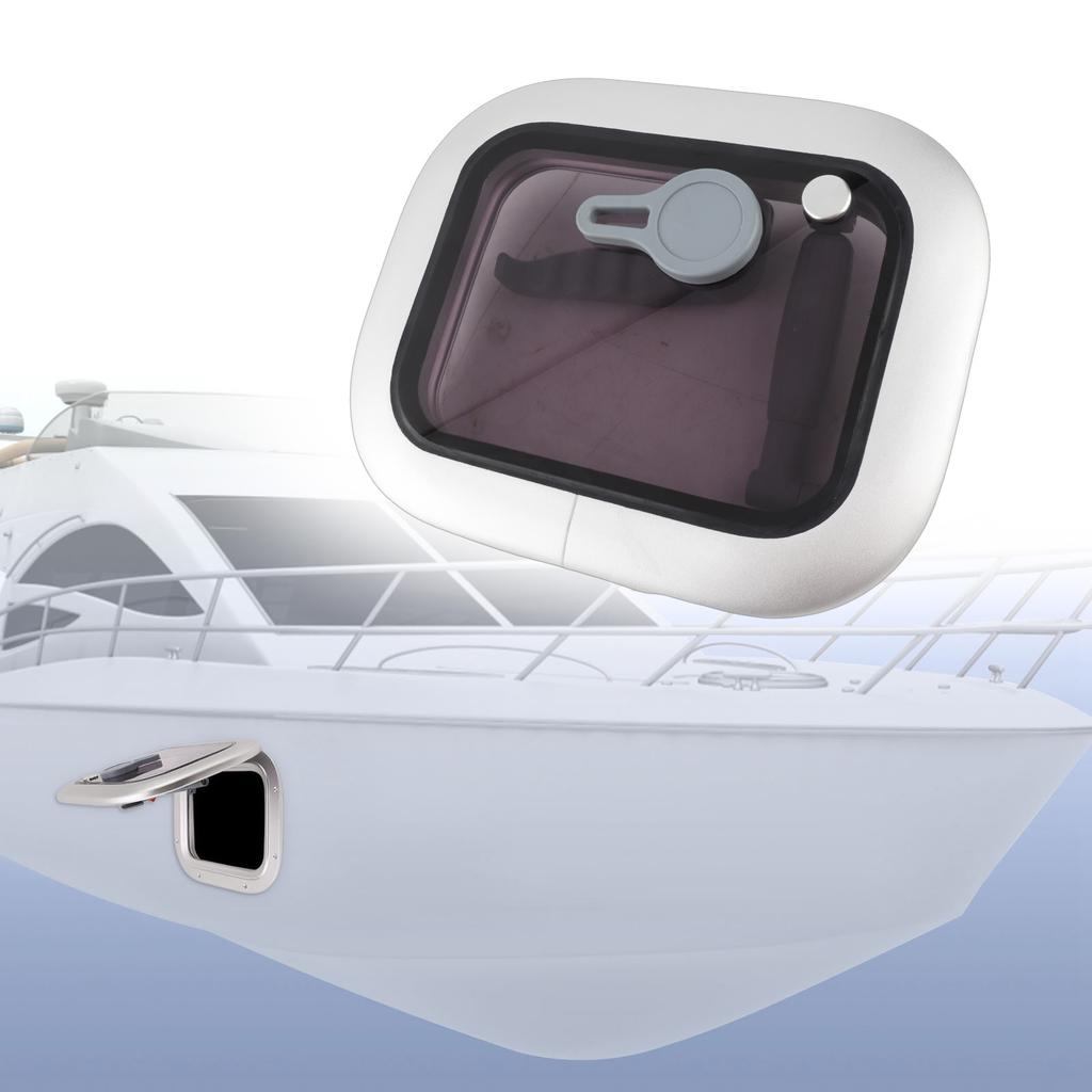 Boat Yacht Rectangle Opening Portlight Porthole Window Port Hole RV Window Boat  s with Support Rod Push Out Rounded Corner Waterproof for Yach