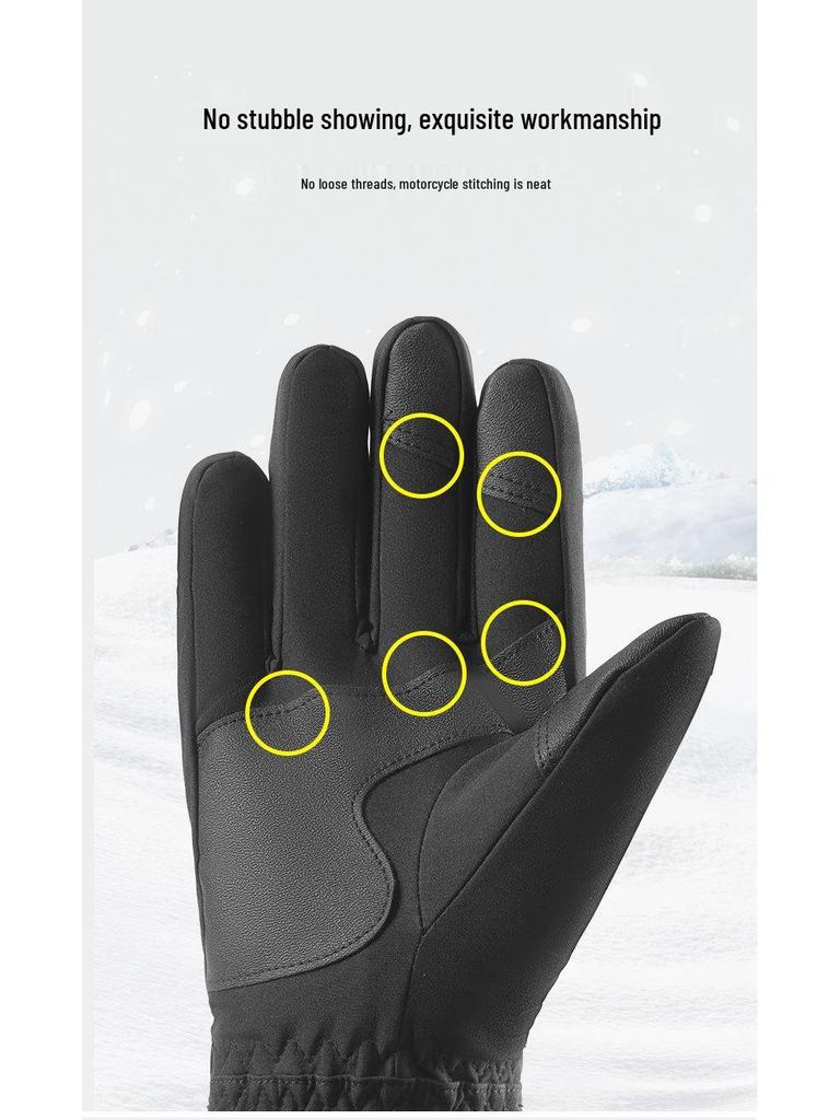 Unisex Winter Ski Gloves: Water-Repellent, Windproof, Thick, Warm, Non-Slip, Touchscreen Compatible, Ideal for Skiing, Cycling, and Driving