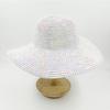 Chapeau Fedora Femme Accessoires Personnalisés Haut de Gamme Rouge Exquis Personnalisé Denim Mode Brillant Perle Strass Chapeaux de Cow-boy sombrero