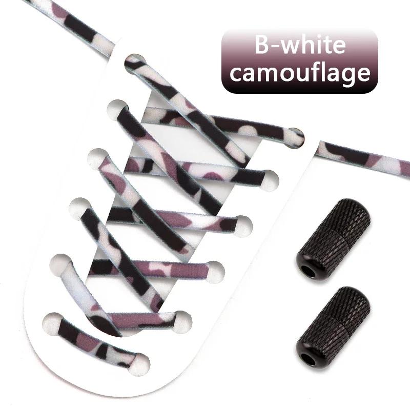 1 Pair No Tie Shoe Laces Round Metal Capsule Lock Elastic Shoelaces For Sneakers Easy To Put On And Off Lazy Shoes Lace Unisex