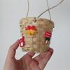 Weihnachts-Heißluftballon-Papierlaternen, wiederverwendbarer hängender Luftballon mit Bambuskorb zum Aufbewahren von Elfenpuppen-Geschenken