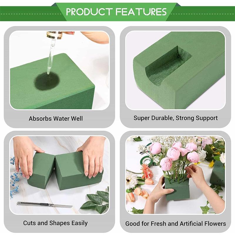 Flower Foam Green Square Foam For Flower Arrangements Foam Blocks DIY Flower Holder Wedding Crafts Flower Arrangement Foams Mud