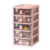 Cartoon Desktop Storage Box Transparent Pink Drawer Desk Plastic Mini Storage Box Rabbit Stationery Makeup Organizaation