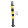 Safe Bollard Parking Bollard 30' H Steel Protective Professional Black and Yellow Accessory for Sidewalks Hotels Street Lanes