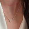 PANJBJ 925 Sterling Silver Line Necklace for Women Girl Fashion Concise  Individuality Jewelry Birthday Gift Dropshipping