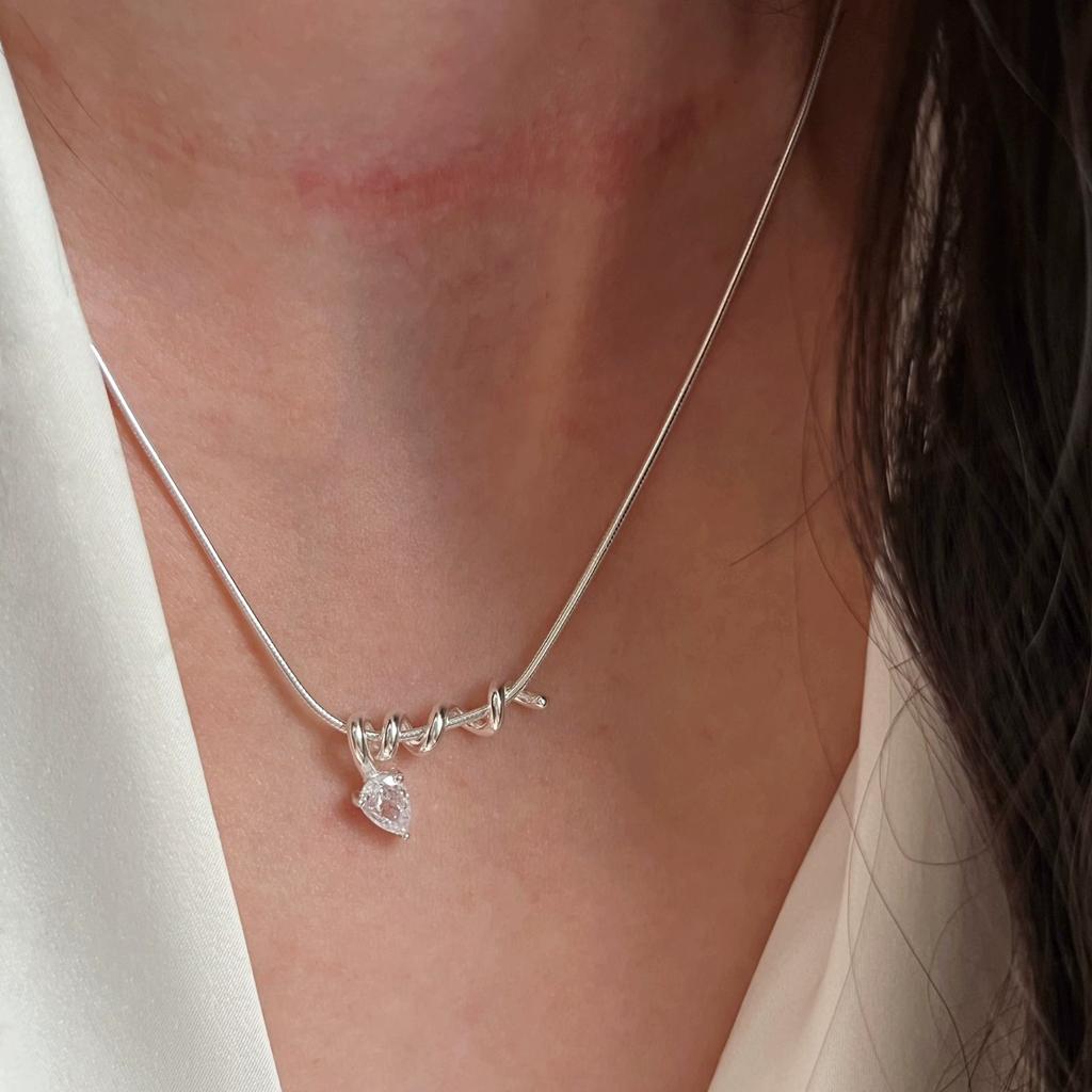 PANJBJ 925 Sterling Silver Line Necklace for Women Girl Fashion Concise Individuality Jewelry Birthday Gift Dropshipping