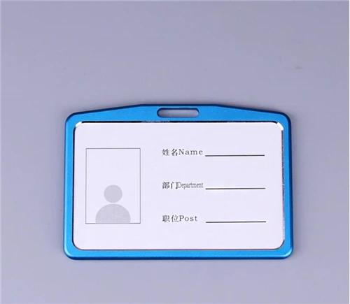 Aluminium Alloy Employee Name ID Card Cover Metal Work Identity Badge ID Business Case Credit Card Holder Wallet Case