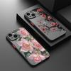 Funda Back Phone Cover Case for iPhone 17 Pro Max 7 8 SE Air 16 Plus XS XR 13 Mini 15 11 14 12 Creative Flower Art