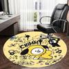 1pc Chimmy BT21 Character Artwork Round carpet, Made of Polyester,Perfect for Decorating Office Chairs, Living Rooms,Vibrant Decorative Rug