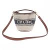 CELINE  197572ERF.01WB Shoulder Bag White Canvas/leather Women