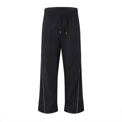 American Straight Casual Pants Men's and Women's Trend Ins Loose Wide-leg Trousers Summer Breathable Elastic Waist Overalls