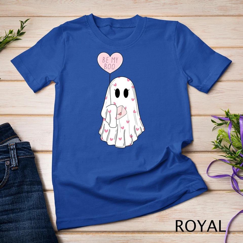 Be My Boo Valentine Cute Pink Heart Ghost Valentine Costume Tee Unisex T-shirt 12 S