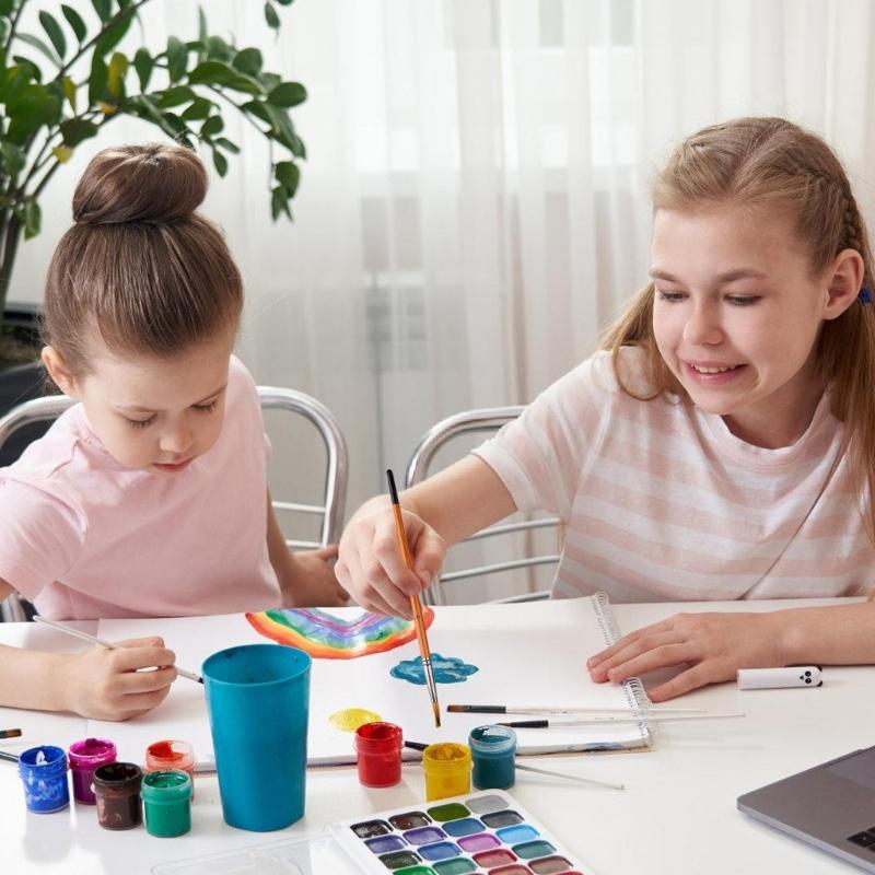 Fine Detail Paint Brush Set for Fine Detailing Acrylic Watercolor Oil Painting Wood Handle Nylon Bristles Paint Brush