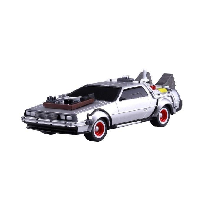Aoshima Movie Mechanics No.13 Back to the Future Pullback Part.3 Time Machine 1/43 Scale Model Kit, Silver