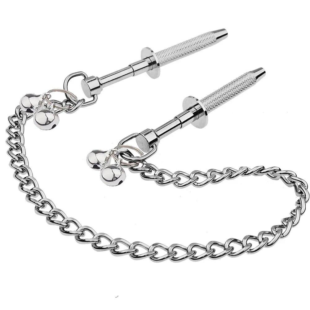 Metal Nipples Clamps Stainless Steel Labium Clips Breast Clit Stimulation Bondage Slave Sex Toy for Women Men Couples Adult Game