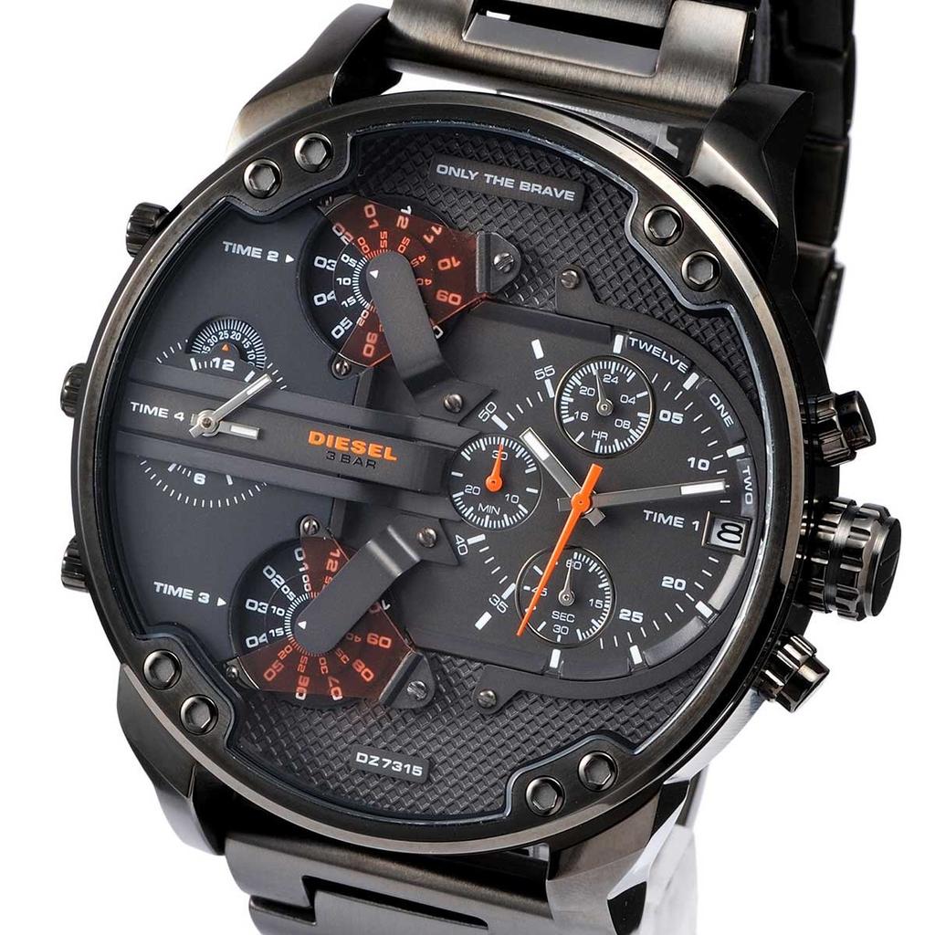 Diesel DIESEL Daddy Chrono Quartz Horloge DZ7315 Gunmetal Meneer. Mannen