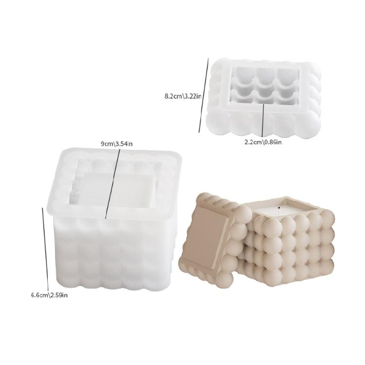 Silicone Jewelry Box Molds Epoxy Resin Mould Cube Storage Container Molds Suitable for DIYs Storage Container