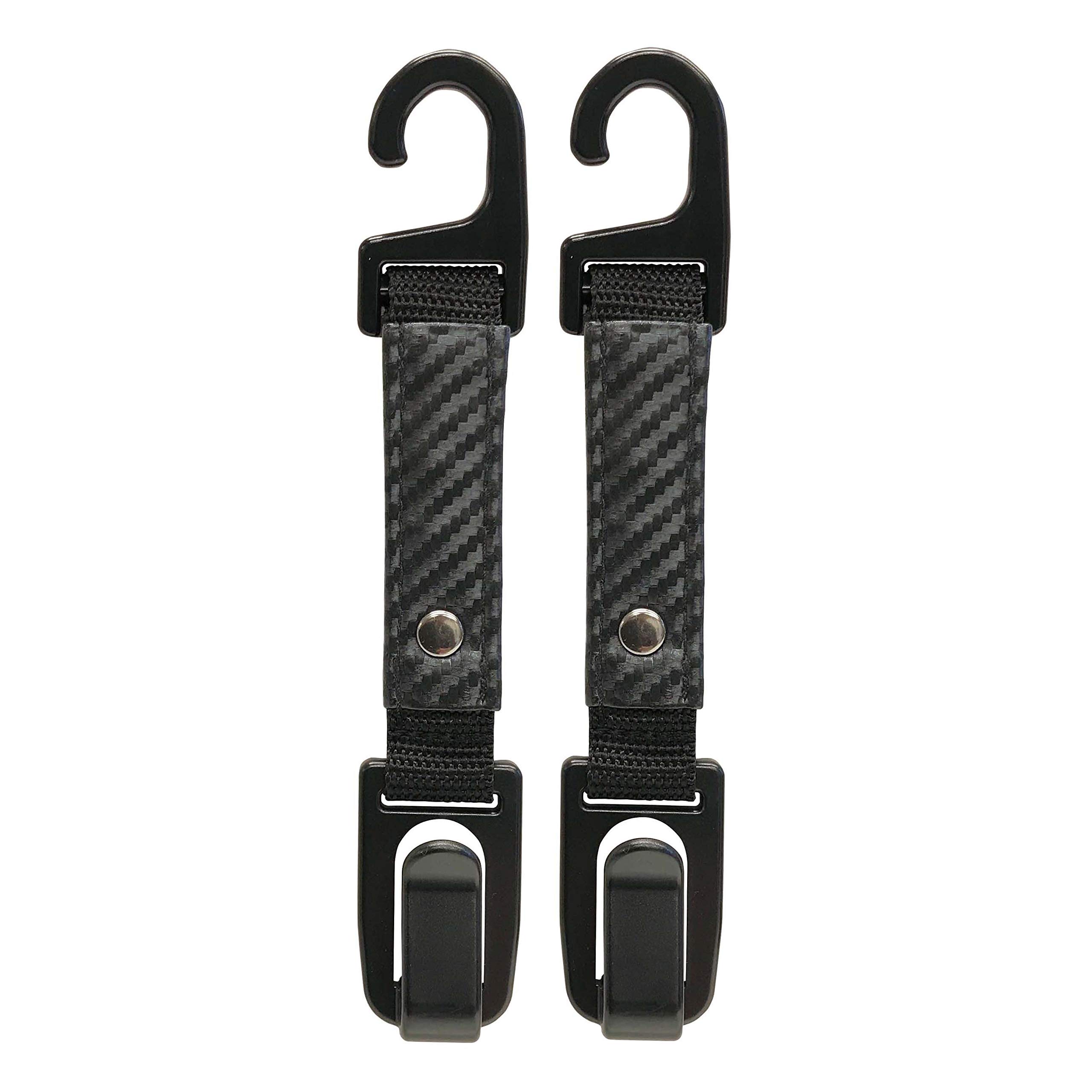 Napolex Fizz Car Carbon Fiber Set of 4kg Load Car Headrest Adjustable Easy Hooks, Look, 2, Capacity, Accessories, Hooks, Storage, Length,