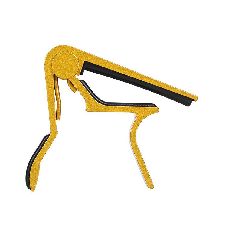 Metall Gitarren Kapodaster für Akustik- und E-Gitarre mit Silikonpolster Aluminium Einhand Kapodaster Klemme