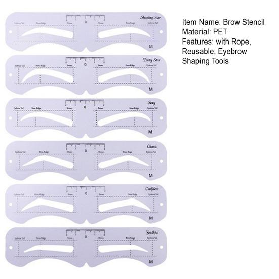 1 Ensemble de Pochoirs à Sourcils avec Corde Reutilisable Guide de Cartographie des Sourcils pour Femmes Outils Modèle de Mise en Forme DIY