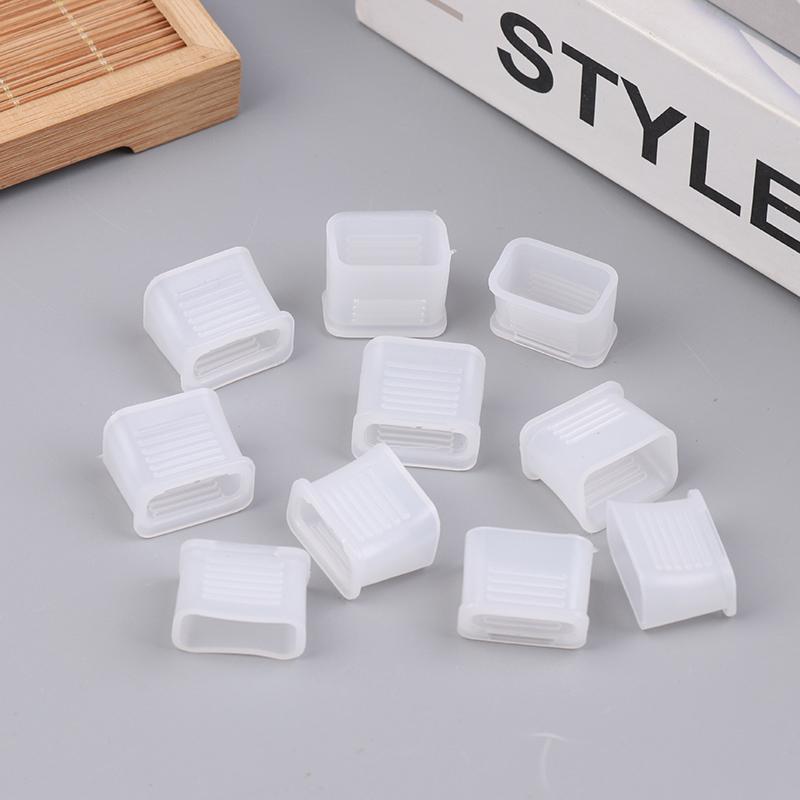 10Pcs Referee Whistle Cover Transparent White Whistle Cushioned Mouth Grip Soccer Referee Whistle Protective Accessories