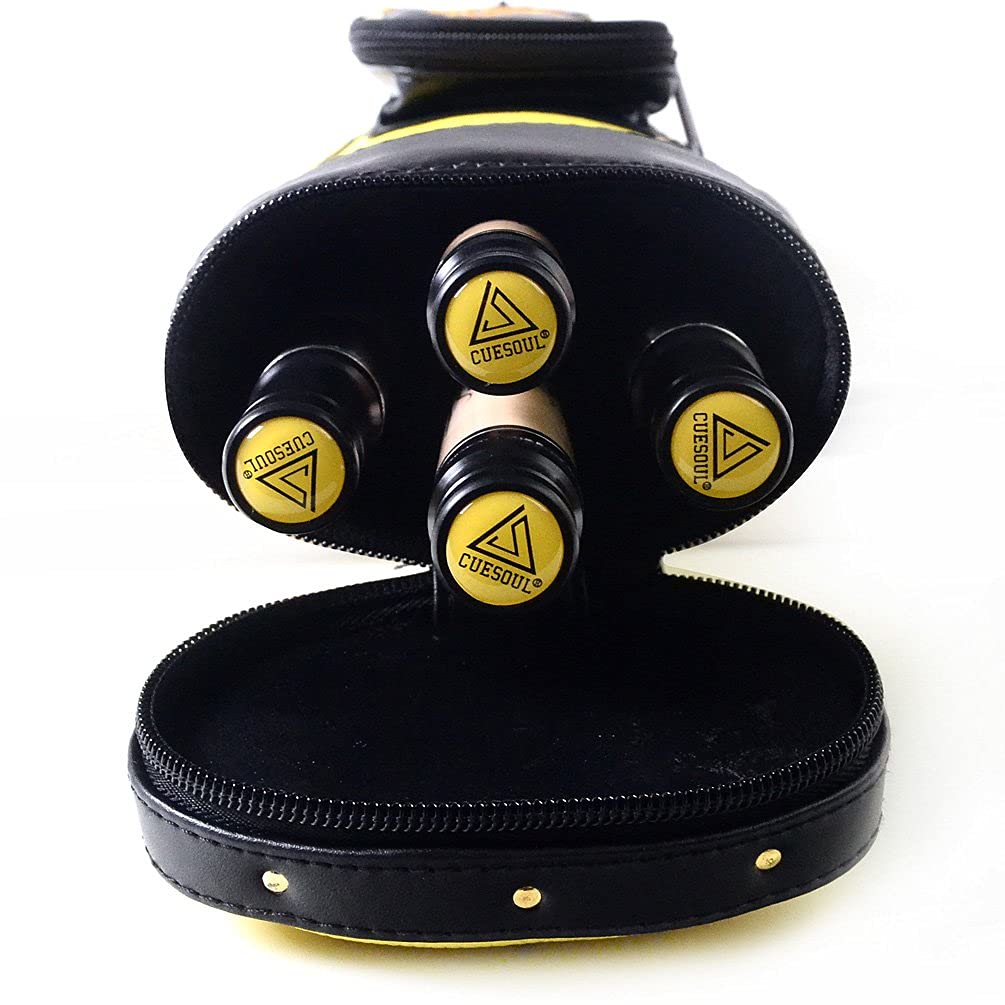 Black Scorpion CUESOUL 2x2 Hard Pool Cue Combo Set - Two Cue Sticks Packed in a Hard Pool Cue Case