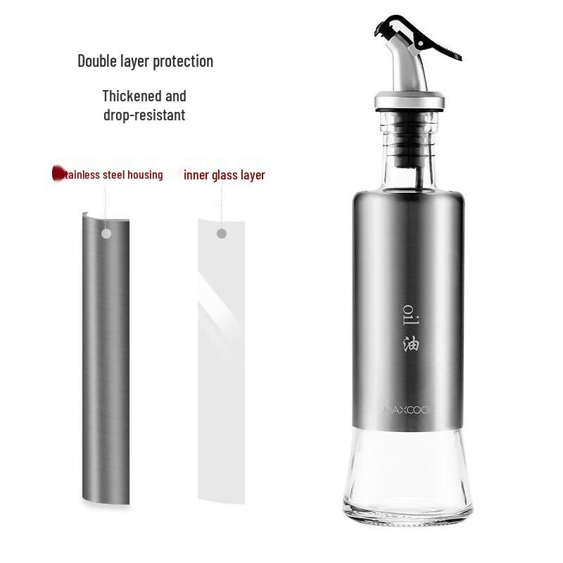 MAXCOOK Stainless Steel Glass Oil Dispenser Set